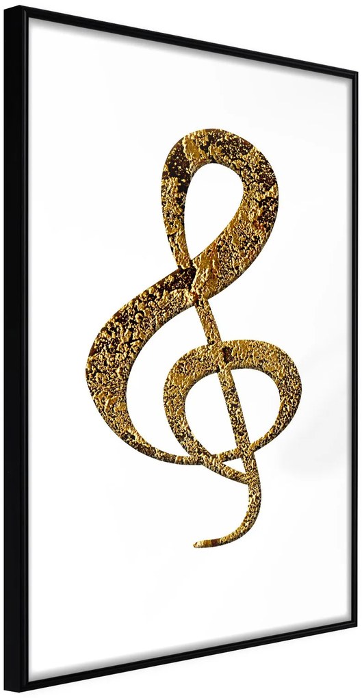 Αφίσα - Golden Treble Clef - 20x30 - Μαύρο - Χωρίς πασπαρτού