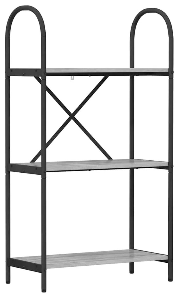 vidaXL Ράφι Βιβλίων Γκρι sonoma 60 x 30 x 109 εκ Επεξεργασμένο ξύλο