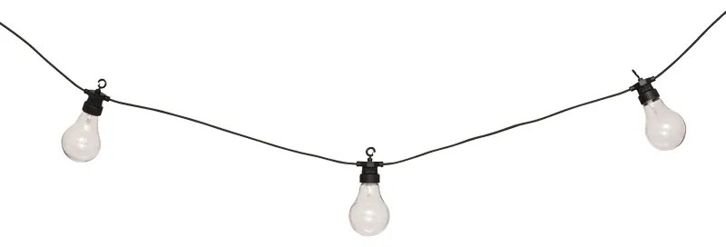 Διακοσμητική γιρλάντα με 10 led φωτάκια Karivan pakoworld σε μαύρη απόχρωση 490x12x6εκ