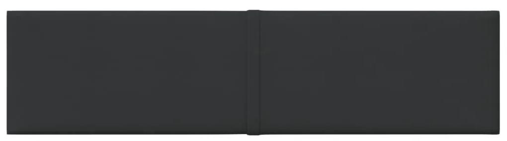 Πάνελ Τοίχου 12 τεμ. Μαύρα 60x15 εκ. 1,08 μ² Υφασμάτινα - Μαύρο