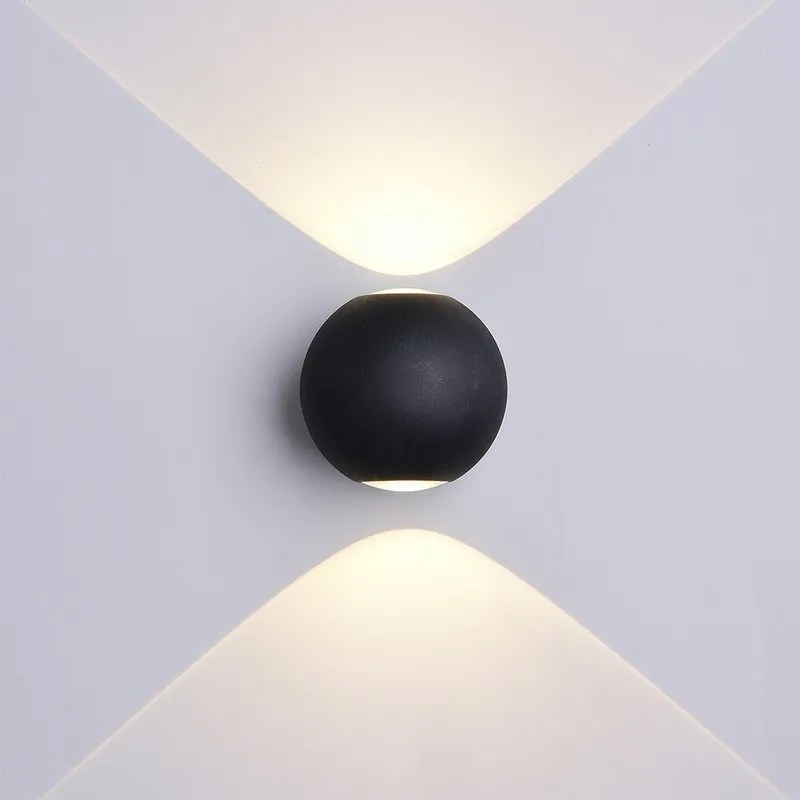 Φωτιστικό Τοίχου Cree MTN-74971 Led 6W 4000K 660lm IP54 11x9,3cm Black Metanor