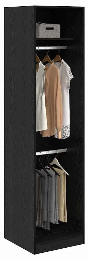 vidaXL Ντουλάπι με ράφι Μαύρη Οξυά 50 x 50 x 200 cm Επεξεργασμένο ξύλο