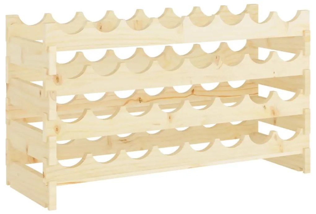 vidaXL Ραφιέρα Κρασιών 83 x 29 x 46 εκ. από Μασίφ Ξύλο Πεύκου