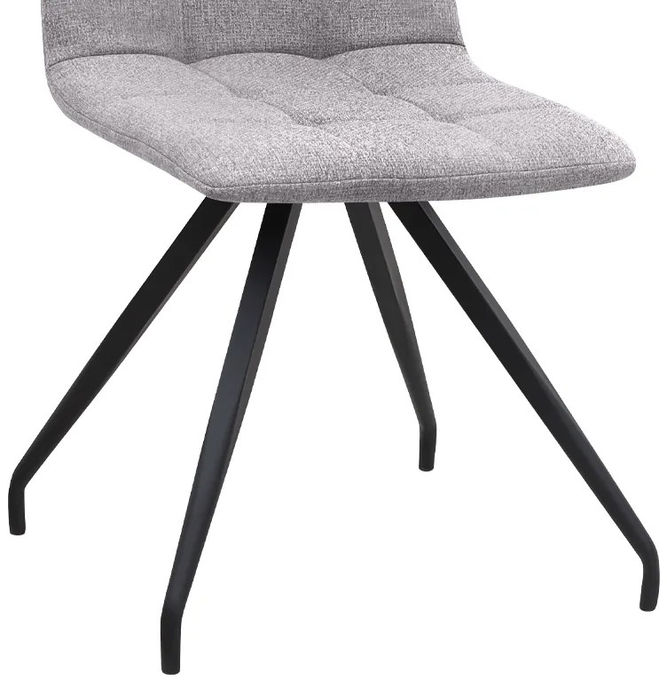 Καρέκλα τραπεζαρίας Bianca Megapap ανοιχτό μπεζ ύφασμα - μεταλλικό μαύρο πόδι 43x56x84εκ.