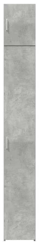 vidaXL Ντουλάπι Αποθήκευσης Στενό Γκρι 30x42,5x225 εκ. Επεξεργ. Ξύλο