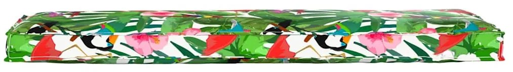 vidaXL Μαξιλάρι παλέτας για πάγκο Floral Πολύχρωμο 140 x 40 x 8 εκ.