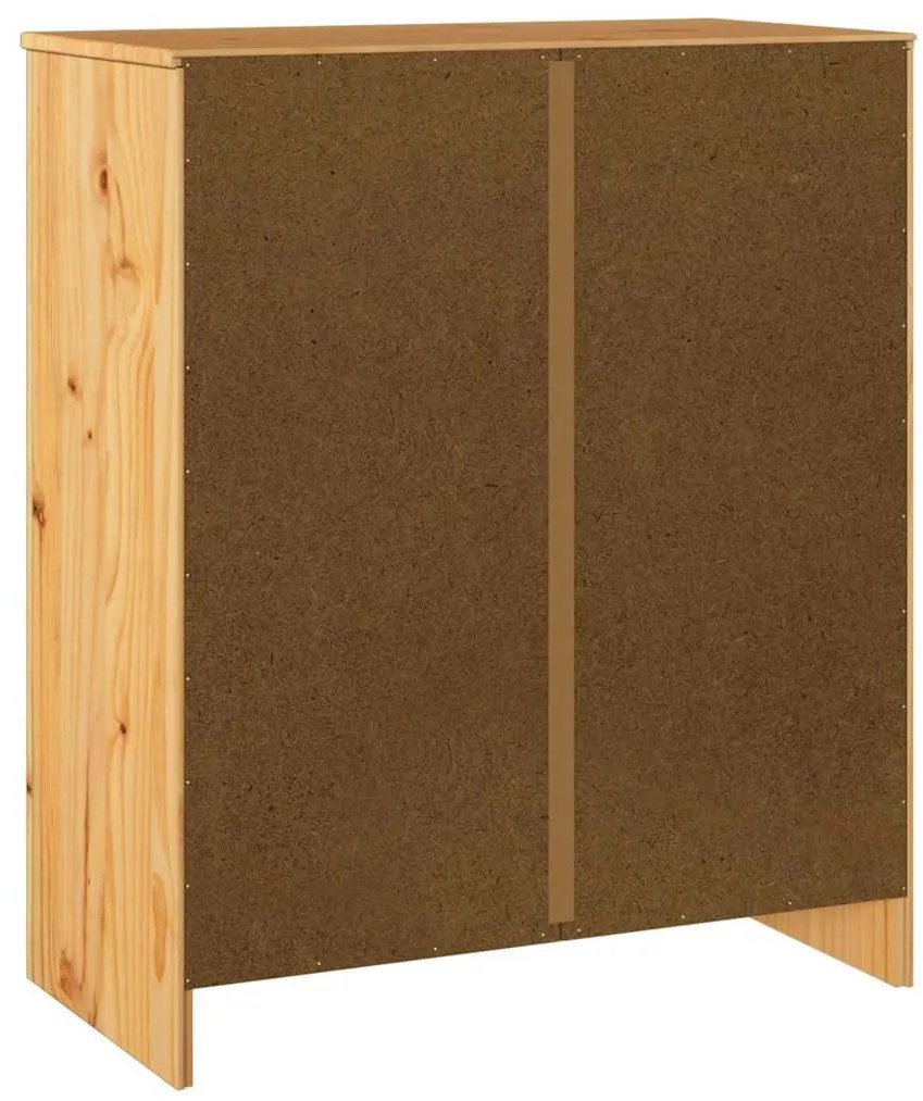 vidaXL Κομοδίνο Drammen Καφέ 76.5 x 40 x 91 εκ Μασίφ ξύλο πεύκου