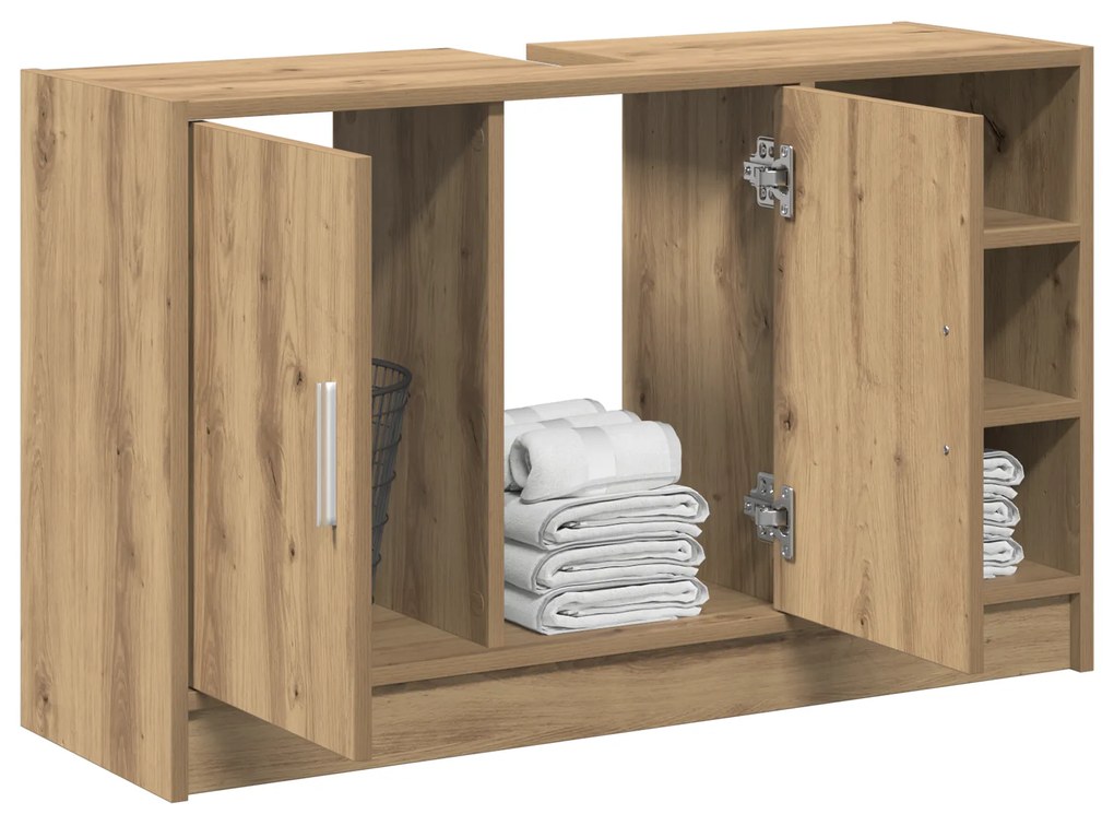 vidaXL Cabinet Νεροχύτη Δρυός 90x29x55 εκ. Επεξεργασμένο Ξύλο
