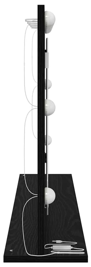 vidaXL Καθρέφτης τουαλέτας Ορθογώνιος Μαύρη Οξυά 100 x 55 x 18 εκ.