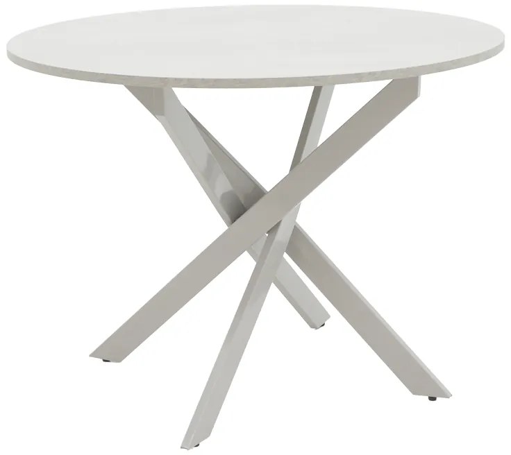 Intrahome Τραπέζι Dammero Intrahome mdf σε γκρι απόχρωση με πόδι γκρι μέταλλο Φ100x75εκ | SKU: INTRAPA-212111226