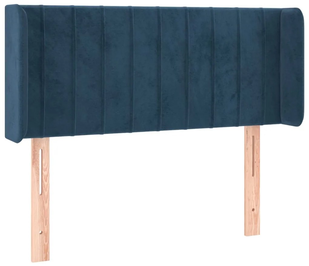 Κεφαλάρι με Πτερύγια Σκούρο Μπλε 83x16x78/88 εκ. Βελούδινο 3119040
