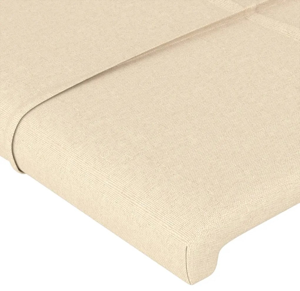 vidaXL Κεφαλάρι με Πτερύγια Κρεμ 163x16x78/88 εκ. Υφασμάτινο