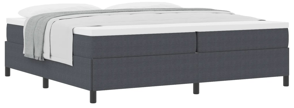 vidaXL Κρεβάτι Σκελετός Σκούρο Γκρι 200x200 εκ από Ψάθα