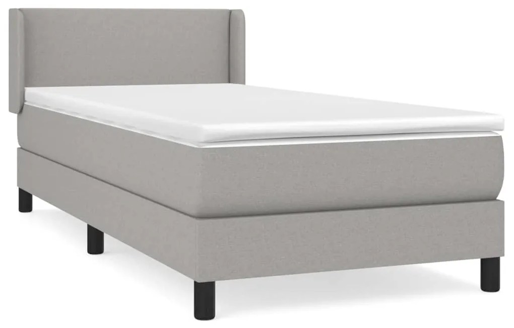 ΚΡΕΒΑΤΙ BOXSPRING ΜΕ ΣΤΡΩΜΑ ΑΝΟΙΧΤΟ ΓΚΡΙ 90X200 ΕΚ. ΥΦΑΣΜΑΤΙΝΟ 3129521