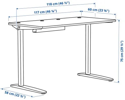 RELATERA σύνθεση γραφείου, 117x60 cm 895.557.65