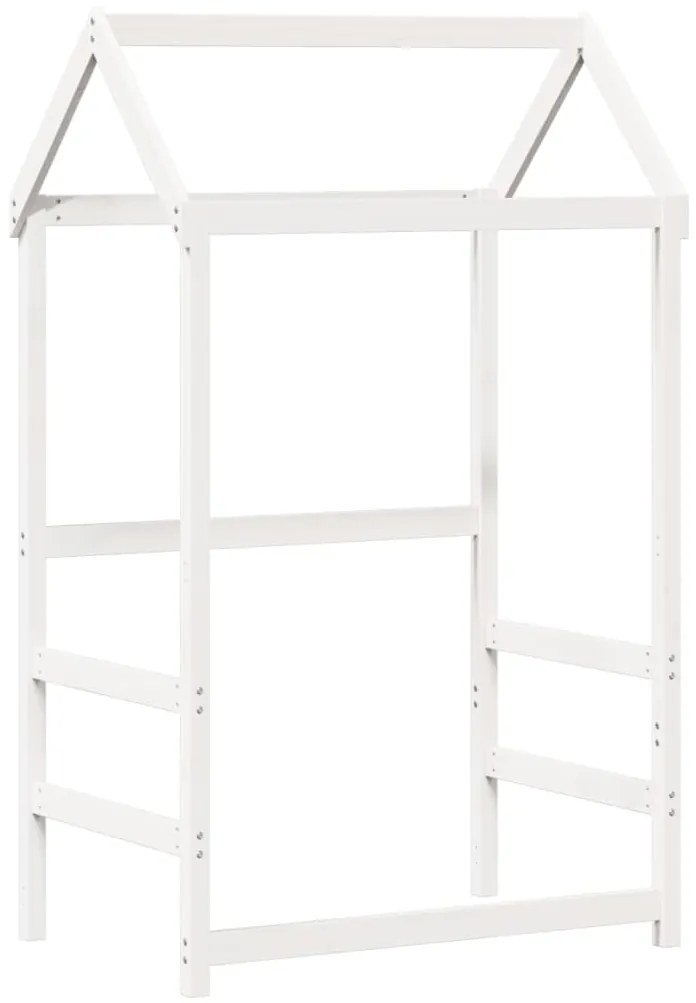 vidaXL Οροφή Κρεβατιού Παιδική Λευκό 98x70x176,5 εκ. Μασίφ Ξύλο Πεύκου