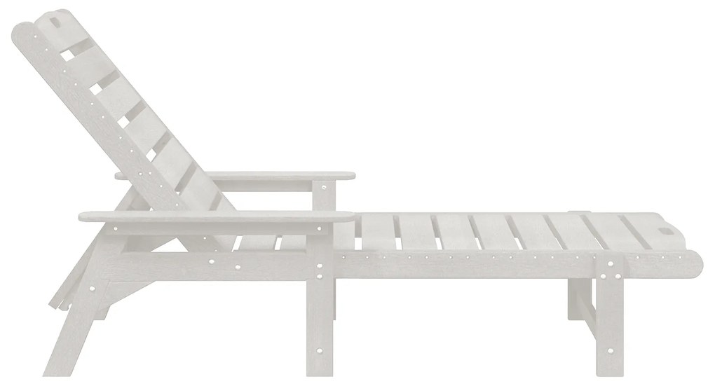 vidaXL Καναπές Ήλιου Λευκός 53x162x98.5 εκ. HDPE