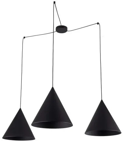 Κρεμαστό Φωτιστικό Οροφής 3xE27 Μαύρο Cono 6629 TK Lighting-6629-Μαύρο 6629