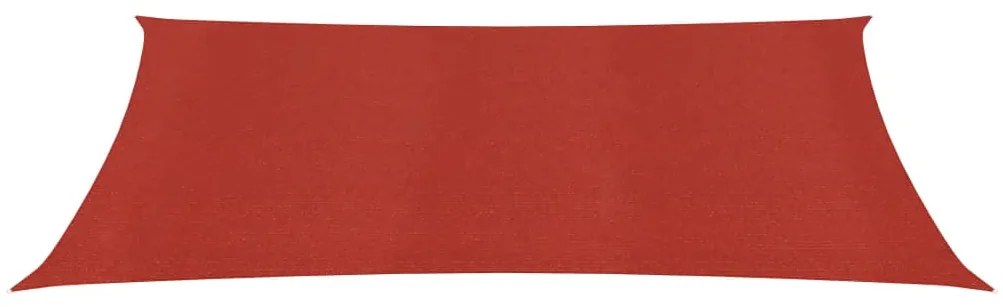 vidaXL Πανί Σκίασης Κόκκινο 4 x 7 μ. από HDPE 160 γρ/μ²