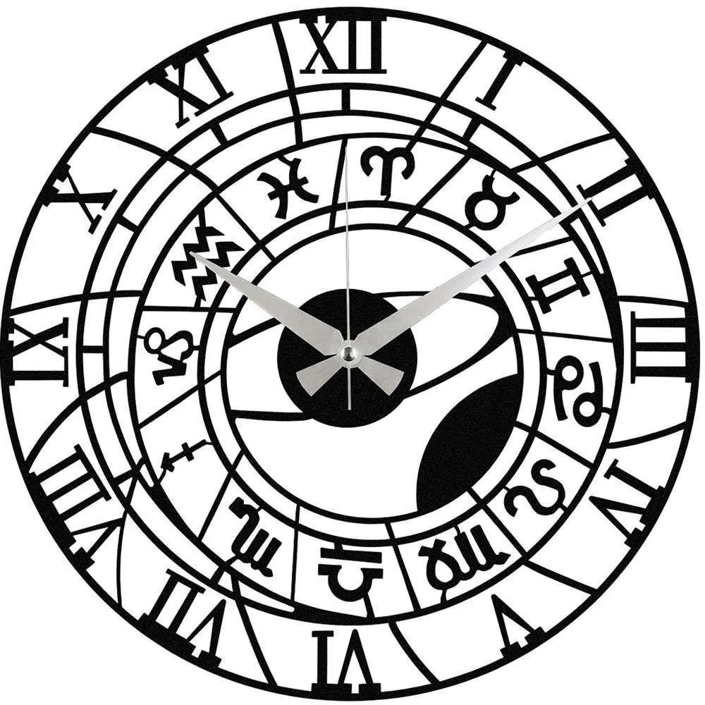 Ρολόι Τοίχου Enzoclock 279ENZ1425 Φ48cm Black Wallity Metal