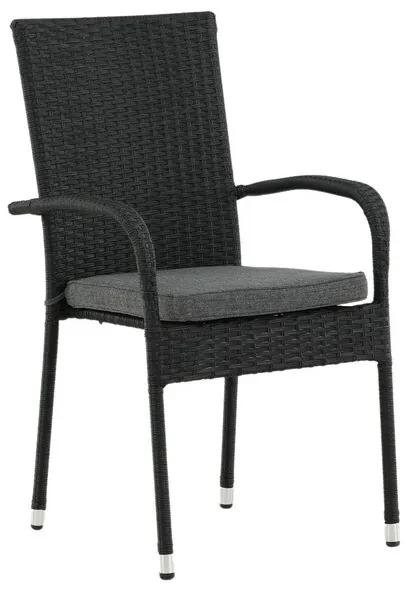 Σετ Τραπέζι και καρέκλες Dallas 3688, HPL, Πλαστικό ψάθινο, Μέταλλο, Μαξιλάρι καθίσματος: Ναι | Epipla1.gr