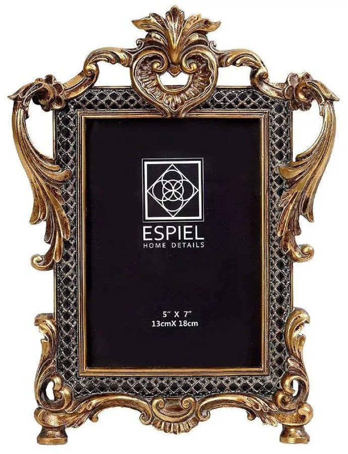 Κορνίζα ZEK325 10x15cm Black-Gold Espiel Πολυρεσίνη