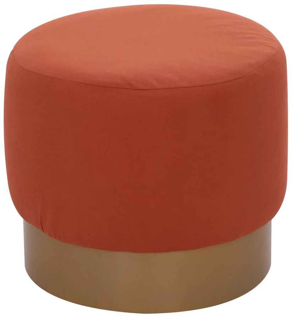Σκαμπό VINDE C9260.02 Κοραλί με Χρυσή Βάση Φ40x35 εκ. 40x40x35 εκ.