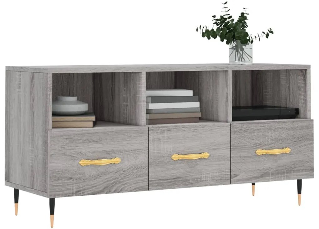 vidaXL Έπιπλο Τηλεόρασης Γκρι Sonoma 102x36x50 εκ. Επεξεργασμένο Ξύλο