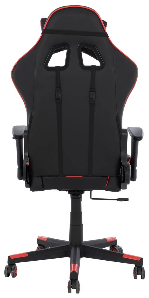Καρέκλα Γραφείου Gaming Docks Μαύρο Κόκκινο Pu 67x70x130 Εκ.