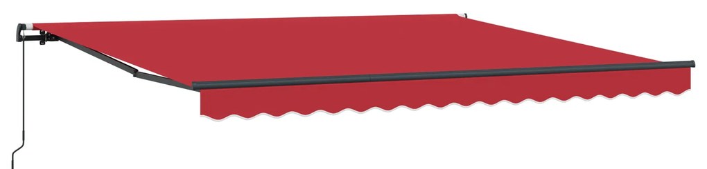 vidaXL Ανασυρόμενη Τέντα Κόκκινη 400x300 cm