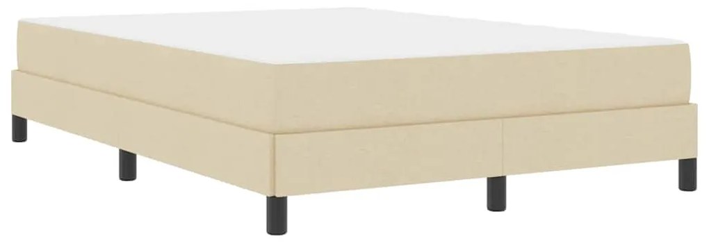 vidaXL Κρεβάτι με ελατήρια Άλλο Κρεμ 140 x 200 cm ύφασμα