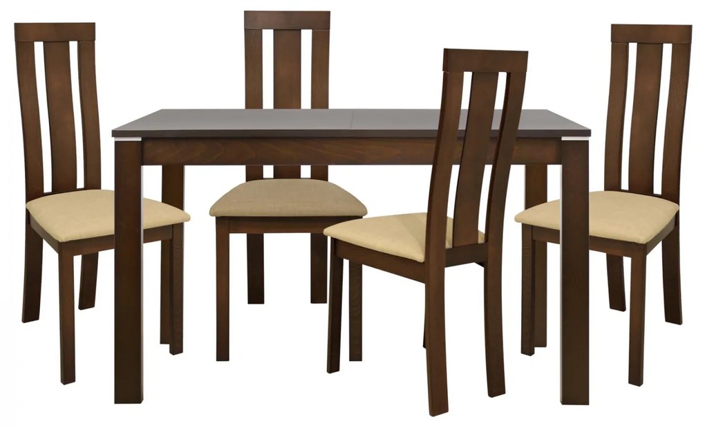 Σετ τραπεζαρίας C10050 5 τεμ με 4 Καρέκλες και Τραπέζι ανοιγόμενο 120+30Χ80Χ75 εκ.