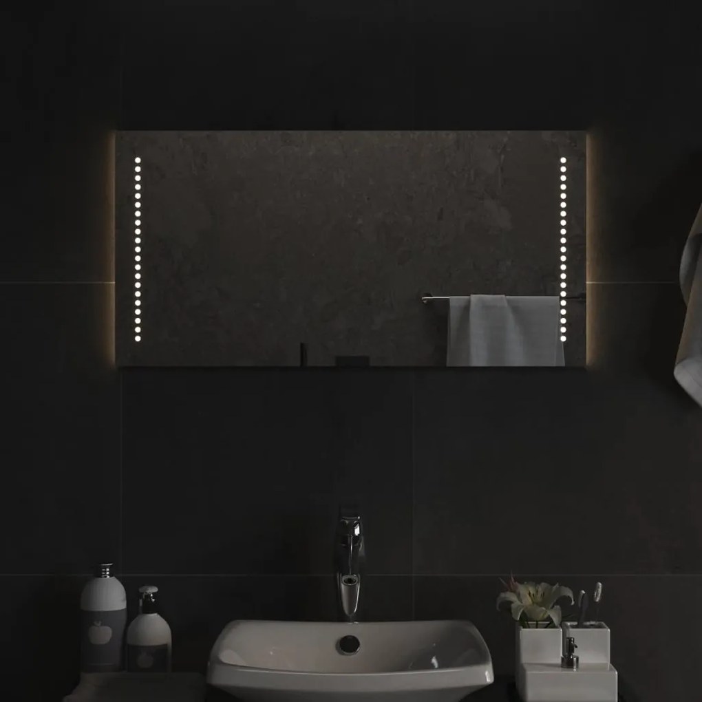 vidaXL Καθρέφτης Μπάνιου με LED 40x80 εκ.
