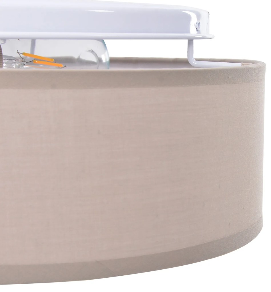 vidaXL Φωτιστικά Οροφής  Flush Mount Ταπέ Ø 38 εκ Υφάσματος E27