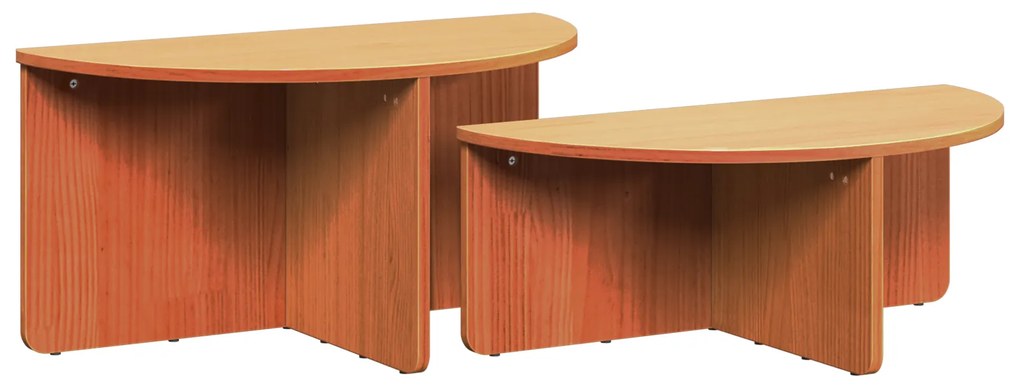 vidaXL Τραπεζάκι σαλονιού 2 pcs Καφέ κεριού 79 x 39.5 x 40 εκ
