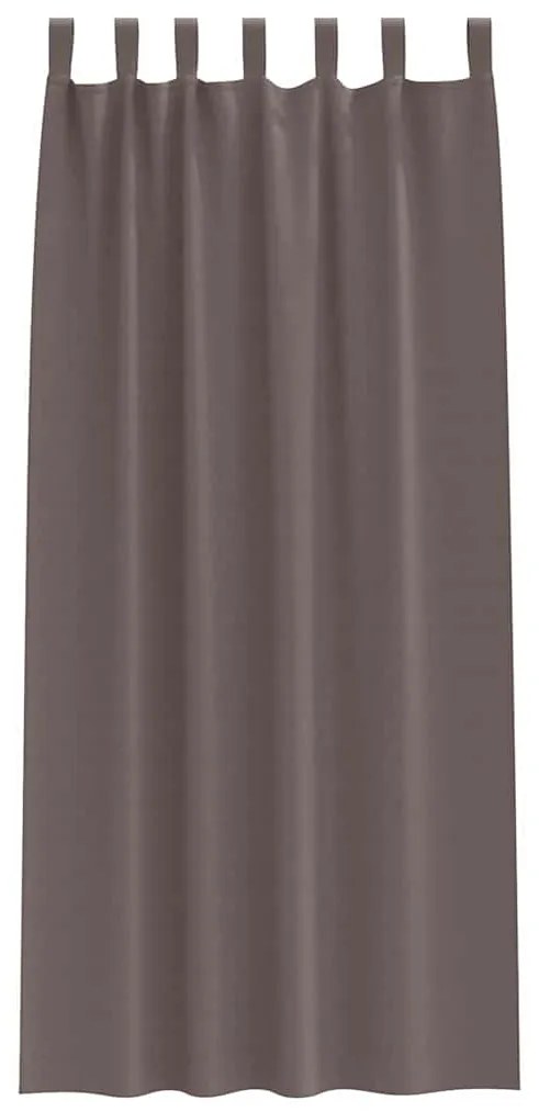 vidaXL Κουρτίνες 2 pcs Σκούρο καφέ Σκούρο καφέ 260x140εκ. Πολυεστέρας