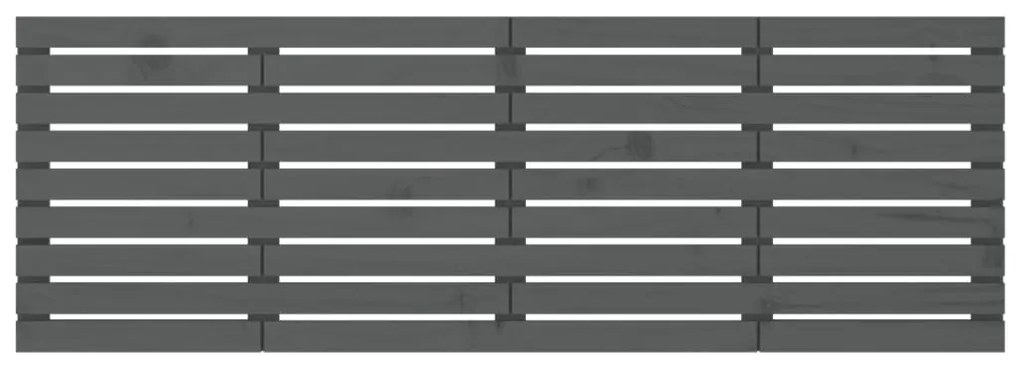 vidaXL Κεφαλάρι Τοίχου Γκρι 166x3x63 εκ. από Μασίφ Ξύλο Πεύκου