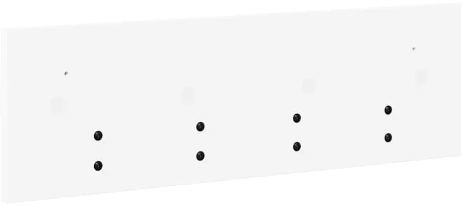 vidaXL Τοίχου Κρεμάστρα Λευκό 60 x 10,5 x 18 εκ Επεξεργασμένο ξύλο