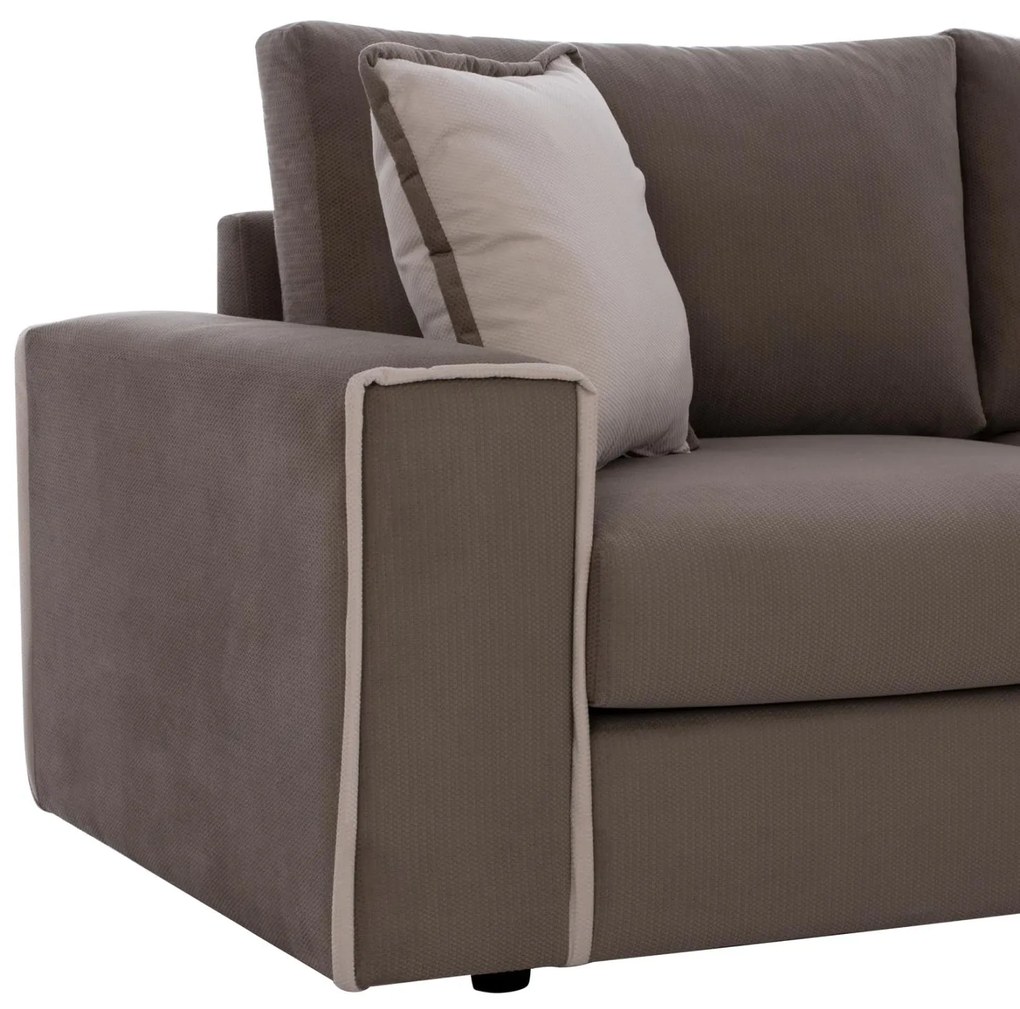 Γωνιακός Καναπές HOME C3255.03R Δεξιά Γωνία Ύφασμα Αλέκιαστο Καφέ - Μπέζ 270x225x90Yεκ. 270x225x90 εκ.