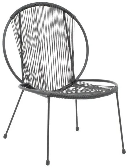 Καρέκλα κήπου Dapper Pakoworld μαύρο μέταλλο-pe μαύρο 64.5x74.5x76εκ 152-000042-152-000042-Μαύρο 152-000042