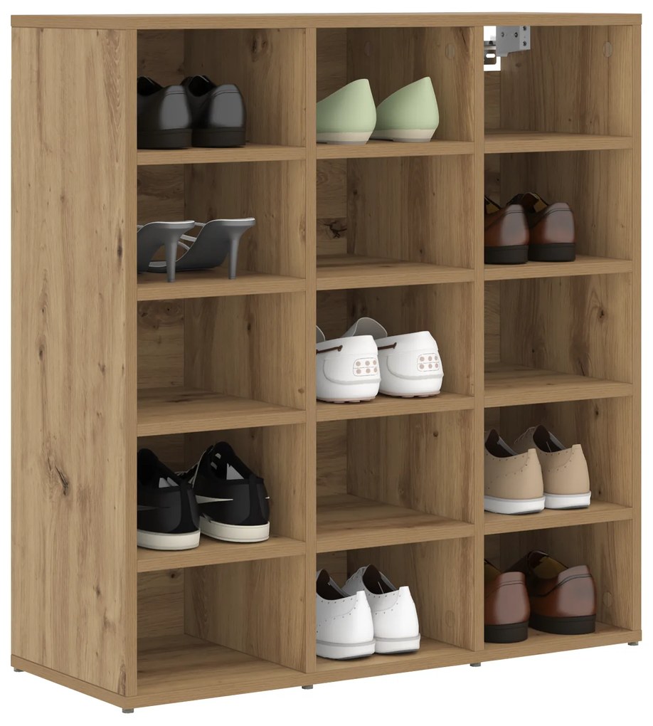 vidaXL Ντουλάπα Παπουτσιών με ράφι artisan δρυς 77.5 x 30 x 83.5 εκ.