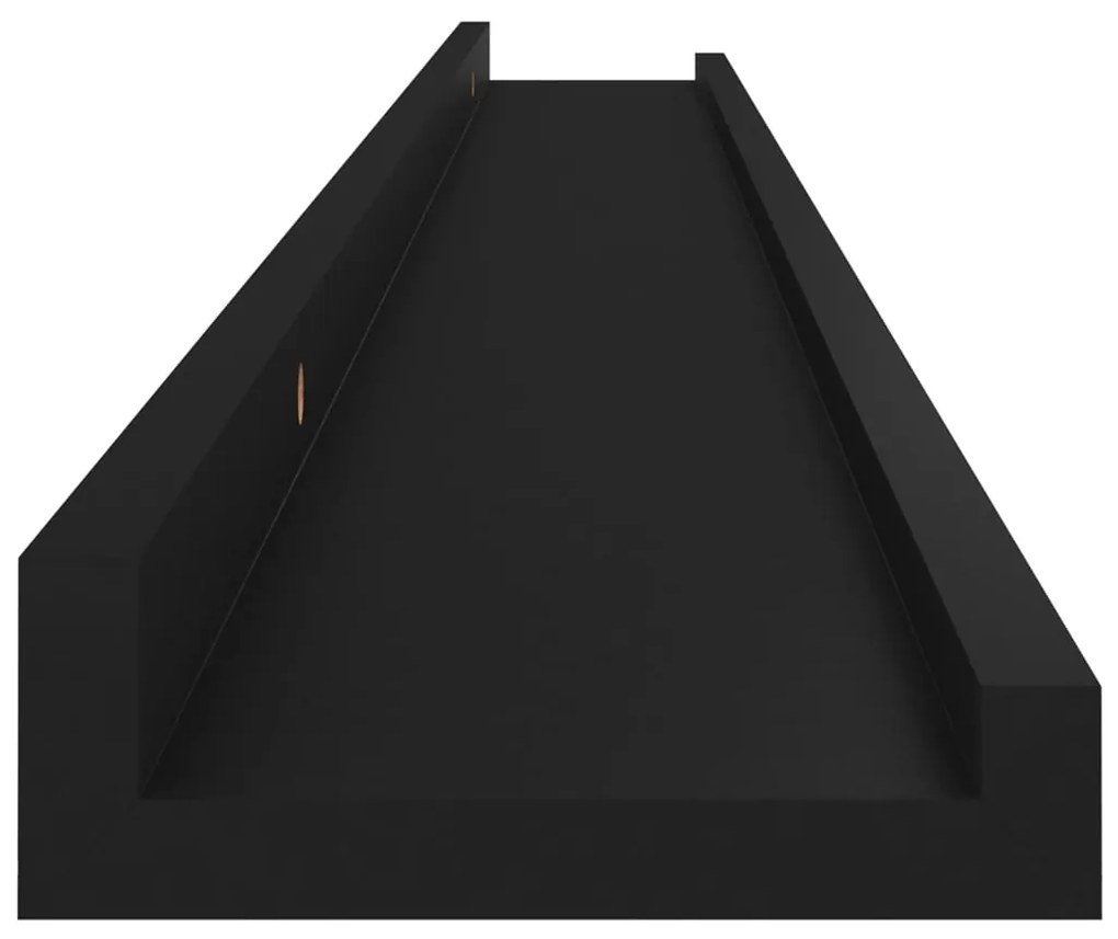 vidaXL Ράφια Τοίχου 4 τεμ. Μαύρα 100 x 9 x 3 εκ.