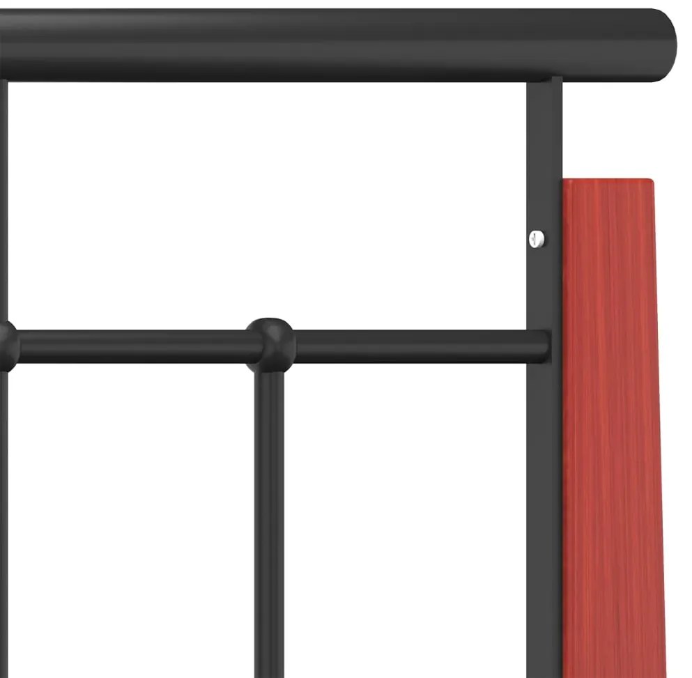 vidaXL Πλαίσιο Κρεβατιού 140 x 200 εκ. Μέταλλο/Μασίφ Ξύλο Δρυός