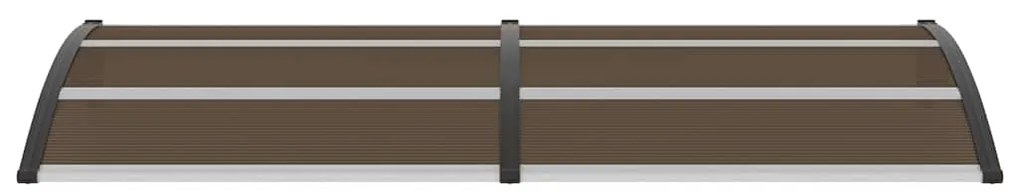 vidaXL Στέγαστρο Πόρτας Μαύρο 240 x 100 εκ. Πολυανθρακικό