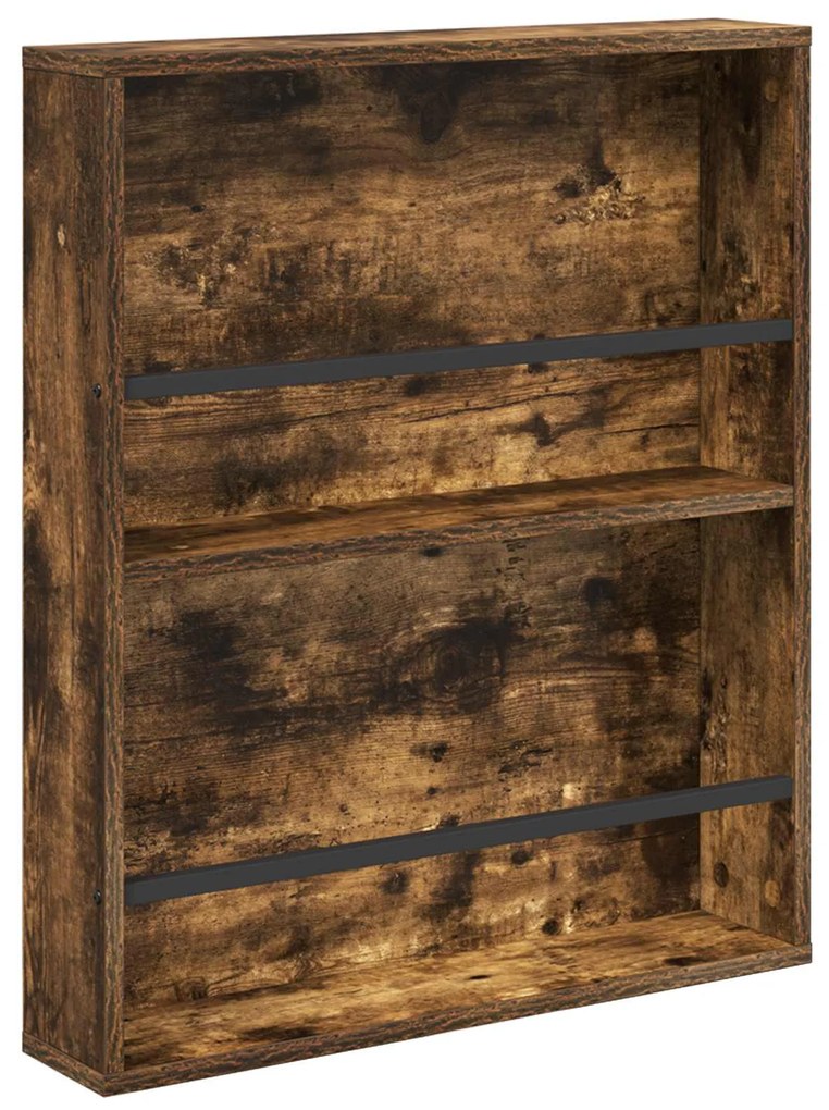 vidaXL Ράφι Περιοδικών με ράφι 2 pcs Καπνιστό Δρύς 60 x 12 x 70 εκ