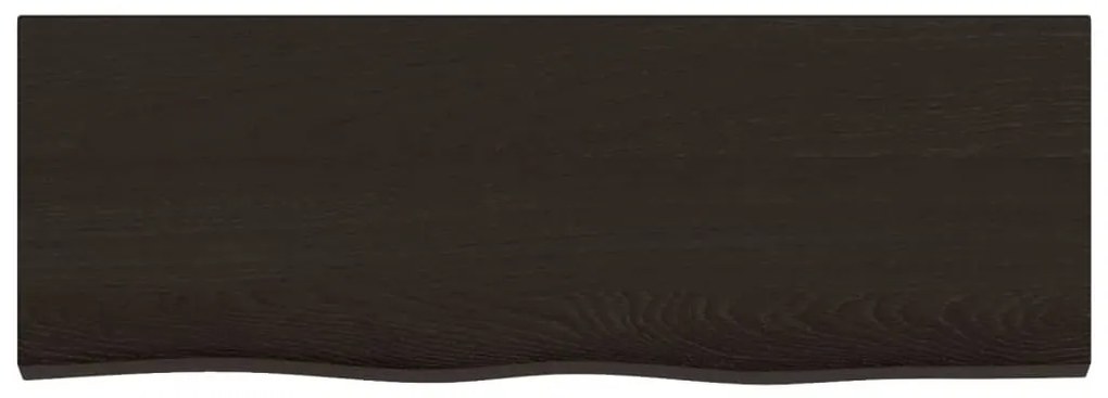 vidaXL Ράφι Τοίχου Σκούρο Καφέ 80x30x(2-6) εκ. Επεξ. Μασίφ Ξύλο Δρυός