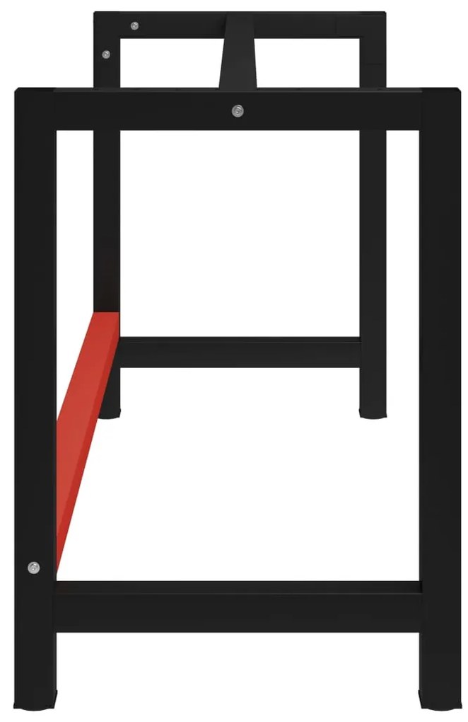 vidaXL Σκελετός Πάγκου Εργασίας Μαύρο/Κόκκινο 150x57x79 εκ. Μεταλλικός