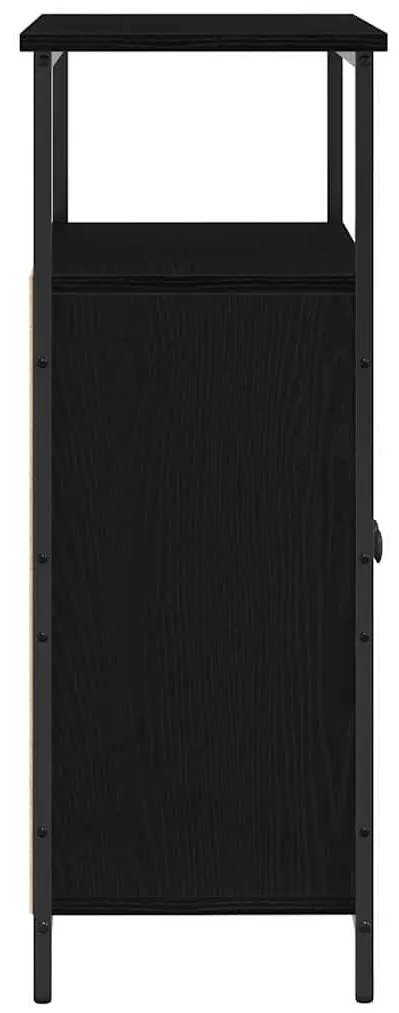 vidaXL Πλαϊνό γραφείο Μαύρη Οξυά 70 x 30 x 80 εκ. Επεξεργασμένο ξύλο