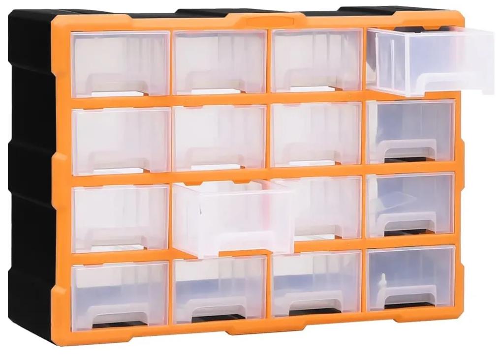Συρταριέρα Οργάνωσης με 16 Μεσαία Συρτάρια 52 x 16 x 37 εκ. - Πορτοκαλί