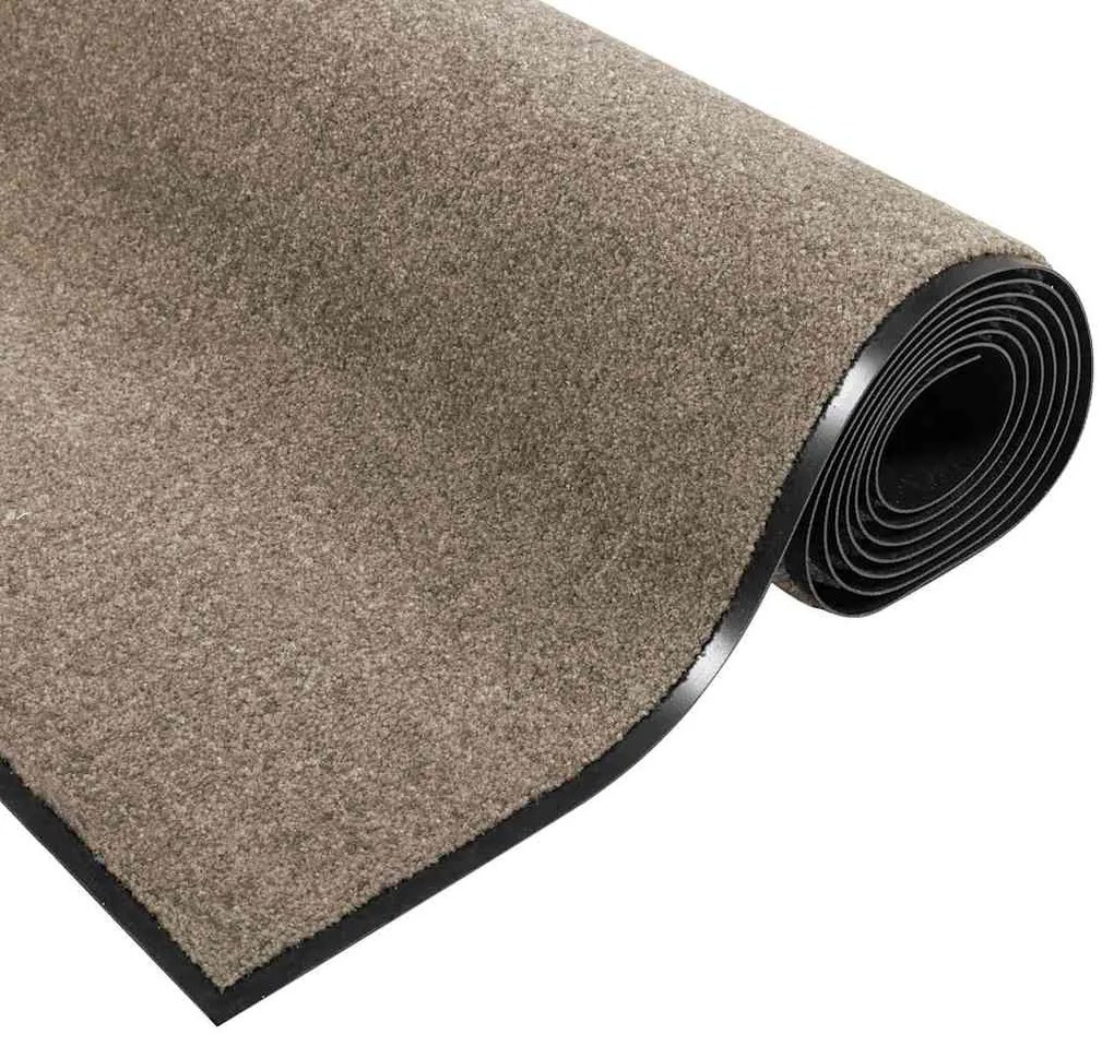 vidaXL Χαλάκι Εξώπορτας Άλλο Μπεζ και Μαύρο 120 x 300 cm